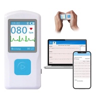 EKG Monitor Device, Personal Heart Rate Monitor with LCD Screen and Storage, Portable ECG Monitor Co