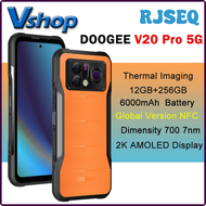 V20 RJSEQ DOOGEE Pro 5G 12GB 256GB กล้องถ่ายภาพความร้อนขรุขระ6.43 "แอนดรอยด์12 6000MAh Dimensity 700ได้ถึง2.2GHz NFC Cellphon JEDTJ