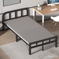 Folding Bed Single Bed Home Dormitory Lunch Break90Foldable Small Bed Hard-Based Bed Simple Bed Adult's Bed Iron Bed