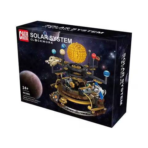 IN STOCK KC1001 MOC Technical Electric Solar System Globe Building Blocks Bricks Assembling Toys for
