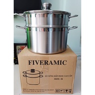 Fiveramic stainless steel steamer pot 26cm
