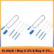 2Set Drain Brush Cleaner Kit 5Ft Long Elastic Double  Nylon Brush 3 Straw Brushes for Aquarium Hose 