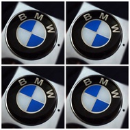4Pcs 3D BMW Logo Wheel Hub Center Cap Labeling Of Steering Wheel Rim Shaft