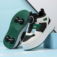 [Roller Skates] Sports shoes, four-wheel skate shoes, glowing for children and adults 2318 CBQ3