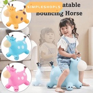 SIMPLESHOPLS Giraffe Bouncy Horse, Inflatable Rubber Animals Jumping Toys, Fun Anti-fall Sturdy Thic