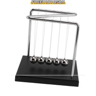 FREEYIO785BH Desktop Balancing Balls, N Shape Design Wooden Base Balance Pendulum Ball, Innovative S