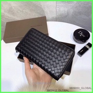 (Fast shipping) 【Premium】Bottega VenetaSame Style at Counter Sheepskin Woven Clutch Wallet