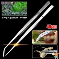 ROXULZX 1Pcs Water Grass Clip, Long Tong Stainless Steel Aquarium Tweezer, Durable 48cm Aquarium Sup