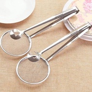 L71 OIL-FRYING OIL FILTER CLIP KITCHEN FOOD STAINLESS STEEL MESH SPOON