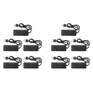 3 Port Usb 2.0 Hub External 7.1Ch Sound Card Headset Microphone Adapter For Pc