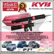 KAYABA KYB EXCEL G Toyota Avanza Rush Perodua Nautica Daihatsu Gran Max Van Gas Shock Strut Absorber  ( REAR 2PCS )