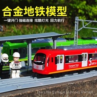Children's Subway Toy Boys' Realistic Alloy Car  Model Track Car with Openable Doors Metal Train Set