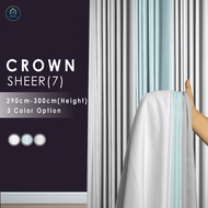 Sheer 7 Mix Crown Whisper Day Curtain / Soft-touch / Made / Home Decor Hook Eyelet (290cm-300cm)