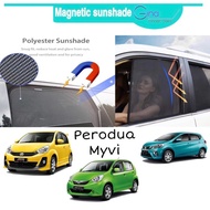 (4pcs) Magnetic Sunshade Myvi 2005 - 2023 Lagibest Icon Myvi New Facelift Magnet Sun Shade Myvi Terb