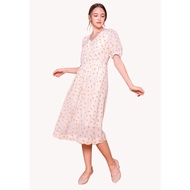 Lzzie Candace Dress - White , Green and Black