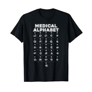 Men's cotton T-shirt Medical Alphabet Funny T-shirt For Doctors Nurses Chemists Fast Shipping 4XL , 