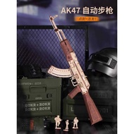 Ruoke AK47 Automatic Rifle Wooden Assembly 3d Three-Dimensional Puzzle Handmade Building Block Gun B