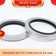 45*65/68/70/72*8/10/12/14 PTFE Lip Oil Seal Stainless Steel Seals Single lip and Dual Lip Screw Air