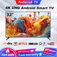 Smart TV 32/43 inch UHD Android television Murah  built-in tv box led 75hz With HDMI/USB/Audio