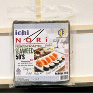 Ichi Nori 50 sheets | Premium Roasted Seaweed | Halal Nori | Nori Gimbap | Nori Sushi