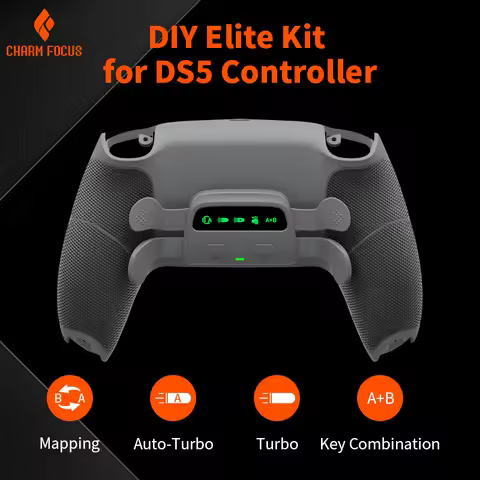 Remappable pieces, upgrade boards and redesigned back case and 4 rear buttons for ps5 controller BDM