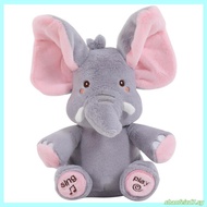 Animated Elephant Toys Plush Singing Elephant with Ears Moving Electric Plush Toy Cute Elephant Stuf
