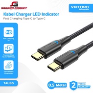 VENTION TAUBD Type C to Type C Data Cable Super Fast Charging 3A 60W 50CM 0.5M PD Gold Plated with L