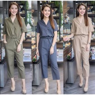 •ECLAIRE• 063 LIVITA PLAIN BASIC CASUAL JUMPSUIT lls