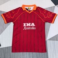 Football Jersey Retro 1999-00 Roman Home Red Short-Sleeved Football Jersey Jersey