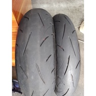 tayar Brand DUNLOP size 180/55/zr17-120/70/17 tahun 25