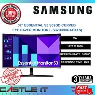 Samsung Essential S3 S39GD Curved 32" VA Full HD 100Hz 4ms HDMI VGA Eye Saver Monitor LS32D390GAEXXS