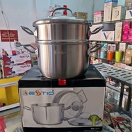 163820 Sauce Pot Estio D20cm, Capacity 3.7 liters, with Frying Basket (Boil & Fry), SUS 304, Zebra P