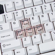 Bandai | Crayon Shinchan Transparent Keycap for Cross Stem Mechanical Keyboard Personalized Cartoon