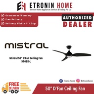 Mistral 50" D'Fan Ceiling Fan 510BK-L | 510WH-L
