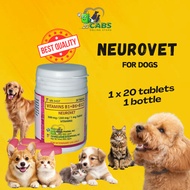 NEUROVET Vitamins Supplement for Dogs and Cats, 20 tablets, (B1+B6+B12)