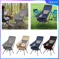 [dolity] Foldable Camping Chair Telescopic Stool Beach Chair Swing Chair Portable Moon Chair for Backpacking Fishing Picnic