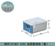 『振 呈』 聯府KEYWAY K092 (藍)抽屜整理箱 收納箱 塑膠箱 置物箱 雜物箱 9.6L /台灣製