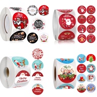 【SG Stock】500Pcs/Roll Merry Christmas Sticker Merry Christmas Gift Box Seal Sticker Sticker Label