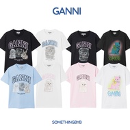(Express Delivery) Ganni T-Shirt Printed Pattern 1 Value
