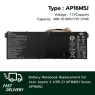 แบตเตอรี่ โน๊ตบุ๊ค Replacement for Acer Aspire 3 A315-21 Series AP16M5J AP16M4J (ส่งฟรี ประกัน 1 ปี)