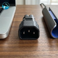 [ritonlywond] 2Pcs IEC C14 to C7 Adapter, 3-Pin to 2-Pin AC Power Plug Converter TH