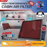 OTP Toyota CAMRY HYBRID YARIS HILUX Lexus NX200T IS250 RX570 Washable Drop In Cabin Air Filter High