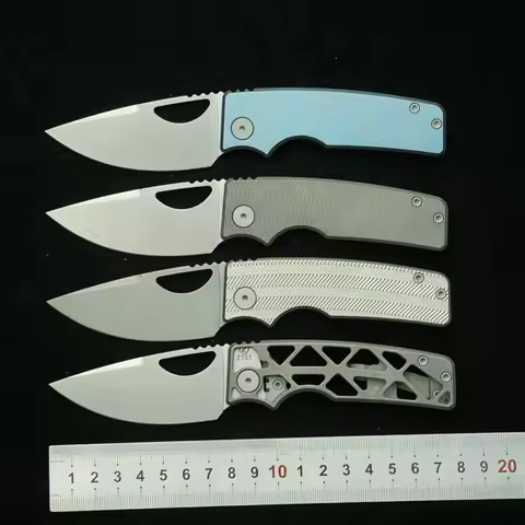 New OZ Rosie Real 60+HRC M390/154CM Steel Titanium Handle Folding Knife Outdoor Camping Hunting Kitc