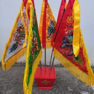 Taoist Supplies Five-Color Five-Dragon Flag Red Order Character Flag Bucket Boutique Embroidery Pend