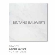 Keramik 40x40 Roman Abitare Carrara G449201 Glossy /Keramik Putih Abu