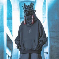 Cyberpunk Style Clothing  Double Neck Hoodie Techwear Harajuku Men's Hoodie Hip Hop Streetwear Pullo