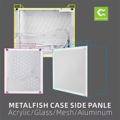 METALFISH PC Case Side Panle Collection For T40/T60/S3/S5 MAX And So On Include Mesh/Acrylic/ Alumin