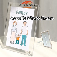 [SG] 3R Polaroid Photo Frame 4 Inch Acrylic Clear Frames Magnet Picture Holder Decor