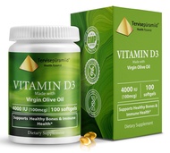 Health Pyramid Vitamin D3 4000 IU Cholecalciferol in Olive Oil Easy to Swallow Best Vitamin d Supple