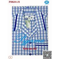 Bộ Pyjama HUONGTAM Kate tay dài nam cao cấp(PDK01N10). Chất liệu Kate loại tốt:  mềm mại, thoáng mát